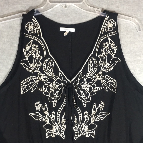 MAURICES Embroidered Summer Comfy Oversized Gauzy Sleeveless Top w:Elastic Waist - Picture 3 of 13